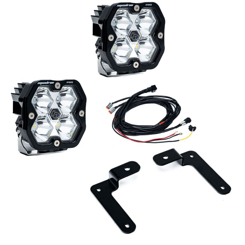 Jeep JL Squadron Pro Lights - Baja Designs - 2.0 A-Pillar Kit (Spot) - Clear - `18-`25